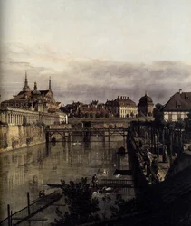De gracht van de Zwinger in Dresden